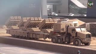 Live firing in United Arab Emirates with Jobaria 107mm 122mm MLRS rocket launcher system