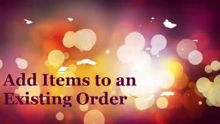 Creating an Order Item