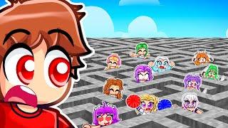 I Cheated Against 100 Players in a GIANT MAZE With MY CRAZY FAN GIRLS...