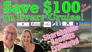 Save MONEY on EVERY CRUISE using the Cruise Line Shareholder Benefit - IT'S EASY MONEY.