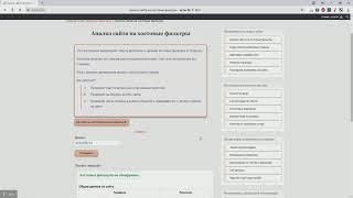 Инструмент "Анализ сайта на хостовые фильтры"