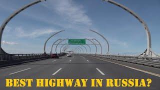 Driving in St. Petersburg 4K - Toll Road from the Airport