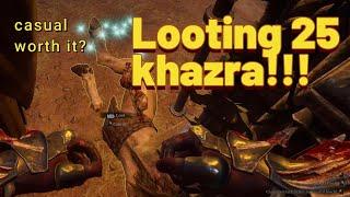 looting 25 khazra in casual  loot table overview