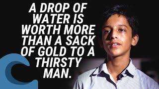 Conserve water, conserve life |  Speech By Anirudh A Menon | Saraswathy Vidyanikethan Public School