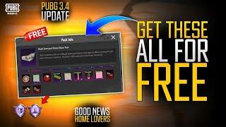 Free Rewards For Everyone | 3.4 Update Free Rewards | Get Free Prosperity| PUBGM