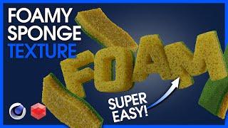 Need a Foamy Sponge material? Cinema 4D & Redshift tutorial [4K]