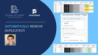 How to automatically remove DUPLICATES in Smartsheet