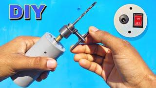 How to Make A Drill Machine At Home from PVC pipe Build || use 755 motor || DC 12 volt