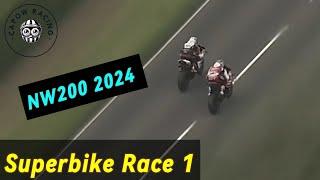 NW200 2024  Davey Todd takes on Glenn irwin in Superbike Race 1  #racing #highlights