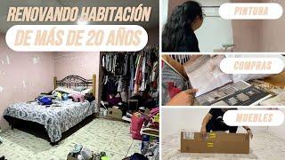  ¡MODERNIZANDO una Habitación de más de 20 AÑOS! LIMPIEZA, COMPRAS, ARMADO DE MUEBLES Y MÁS | MB 