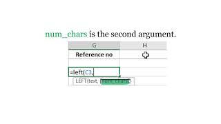 LEFT formula in Excel