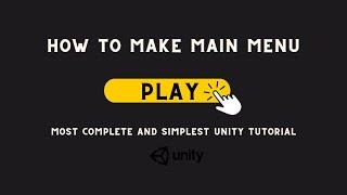 How to Make Main Menu in Unity!