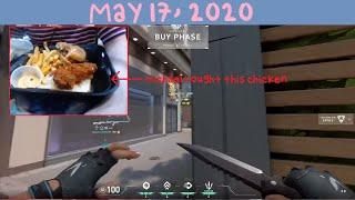 [05/17/2020] i am poopoo at the pewpew | world first valorant mukbang | comfibeats FREESTYLE