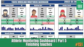 Google Sheets Athlete Wellness Monitoring Dashboard | Part 5 | Finishing Touches