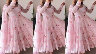 frill / layered/ frock cutting and stitching/ party wear dress/umbrella frock cutting and stitching