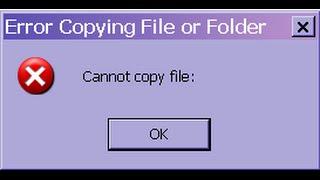 Error copying file or folder | Window xp error copying file or folder