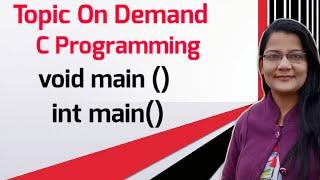 Difference Between void main() and int main() in C Programming in hindi by Zeenat Hasan Academy