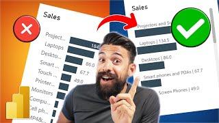 MASTERING Bar Charts in Power BI | No more Cut Labels