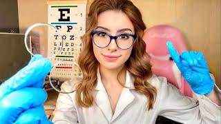 ASMR Eye Exam Lens 1 or 2 Test  REALISTIC Vision Test, With or Without, Light Exam 