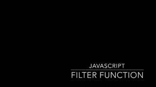 JavaScript: filter function explained!