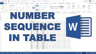 Cara mendapatkan urutan angka dalam tabel di Microsoft Word