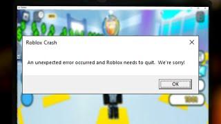 ROBLOX CRASH ERROR FIX (2023) | How To Fix An Unexpected Error Occurred And Roblox Needs To Quit