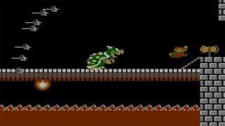 Super Mario Bros. (NES) - All Bosses (No Damage)