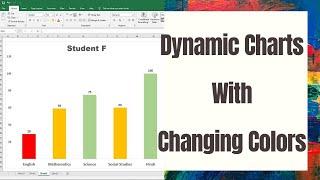 MS Excel - Dynamic Graphs / Charts With Changing Colors!! - [English]