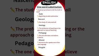 One word substitution #english #grammar #shorts #ytshots #youtube #india #world #gkquiz #viralshort