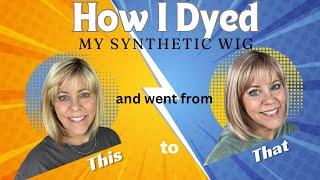 How I dyed my SYNTHETIC WIG with Rit Dye More 