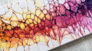 #108 WOW! BIG CELLS ACRYLIC POUR swipe fluid art painting