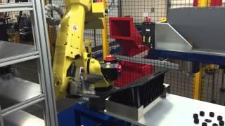 Robotic laser marking and barcode scanning