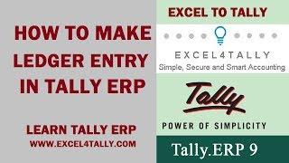 How to Create ledger in Tally - Ledger Creation in Tally ERP9