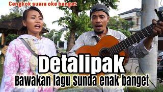 Suara Wulan maharani saat nyanyiin lagu Sunda..!!! bang surat iringan gitarnya enak (Wulan pengamen)