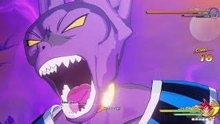 Dragon Ball Z KAKAROT - Super Saiyan God Goku vs Beerus (lvl 250) Boss Fight @ 1440p 