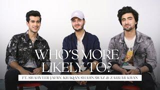 Shahveer Jafry, Khaqan Shahnawaz & Zarrar Khan Play Who's More Likely To | Barwaan Khiladi | Mashion