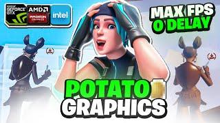 How I Got Potato Graphics on Intel & AMD in Fortnite!  (Max FPS & 0 Delay)