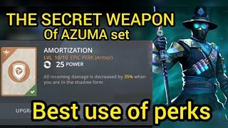 THE SECRET WEAPON OF THE AZUMA (BEST SPECIALIST) SET| BEST USE OF AMORTIZATION PERK|  SHADOW FIGHT3