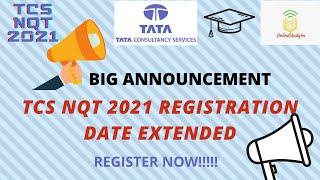 Registration of TCS nqt 2021 Extended | official test pattern released by TCS