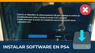 Conecta un dispositivo de almacenamiento USB que contenga un archivo de actualización (PS4 SOLUCIÓN)