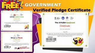 Free Government Verified Pledge Certificate | Free Certificate Download I My Gov Pledge