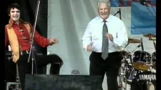 President Boris Yeltsin dancing