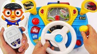 Go! Pororo! Drive a Police car and arrest the villain! | PinkyPopTOY