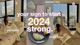 how to set goals you'll *actually* stick to  GET MOTIVATED! aesthetic vlog & healthy habits