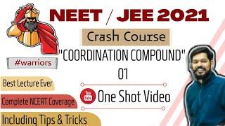 crash course | neet । jeemain । 2021 । Coordination Compounds 1 । tricks