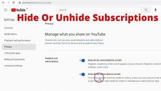 How To Hide And Show Your Subscriptions On YouTube (2023)