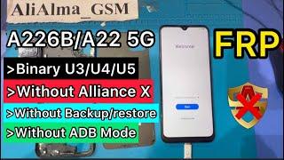 How To Bypass Frp Samsung A22 5G U3 U4 U5 Google Account Unlock (SM-A226B) U3 Android 11/12