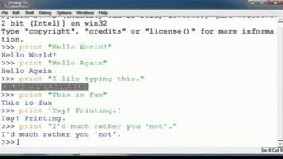 Python tutorial 1: how to print