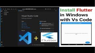 How to Install Flutter Sdk on Windows with Visual Studio Code.