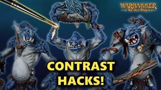 Contrast Hacks! Speed Painting Stone Trolls for Warhammer: The Old World | Rockgut Troggoths